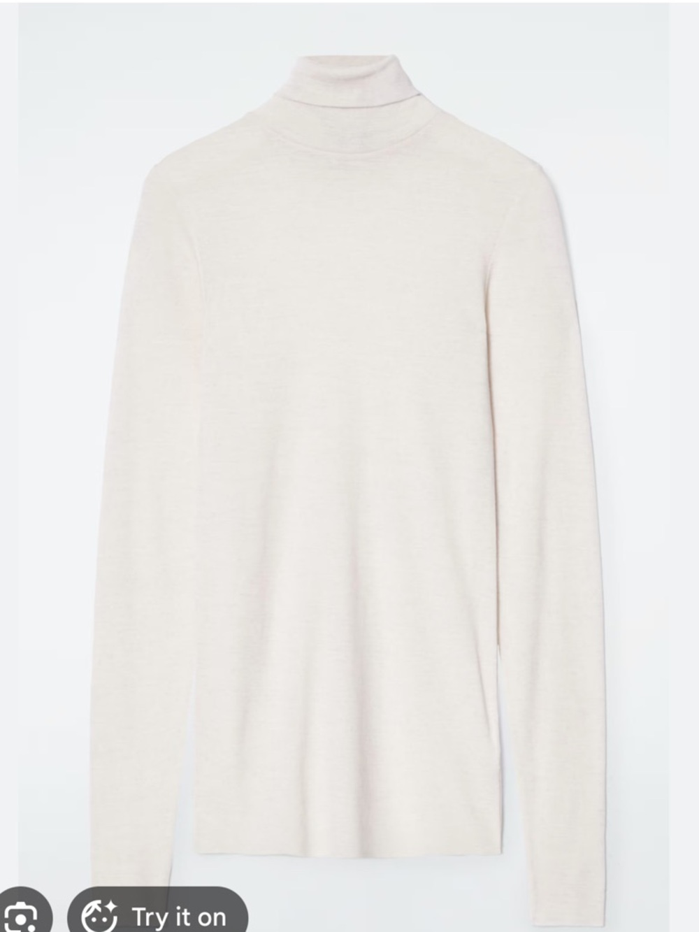Cos merino wool turtleneck top - white - Picture 6 of 6